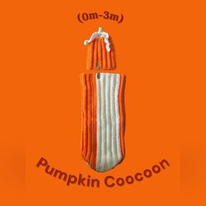 Orange and White Baby Cocoon